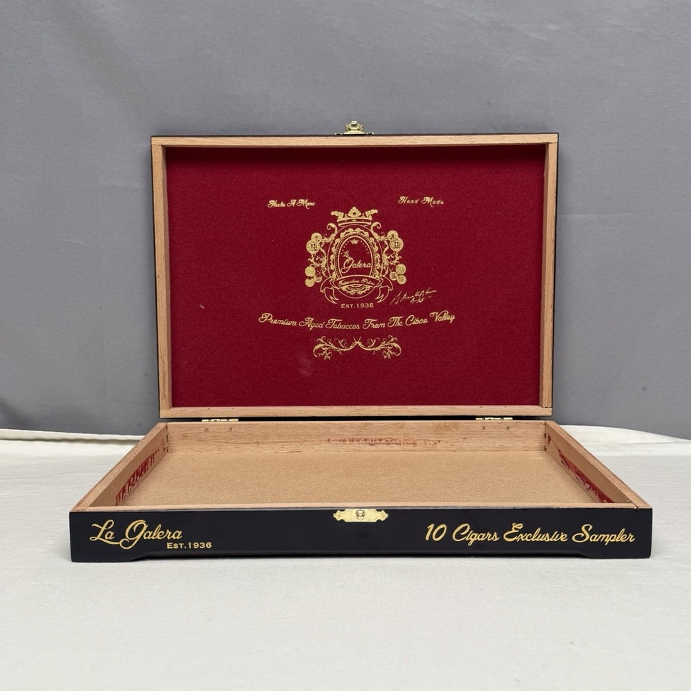 La Galera Vintage Wooden Cigar Box Dominican Republic 12 X 8"